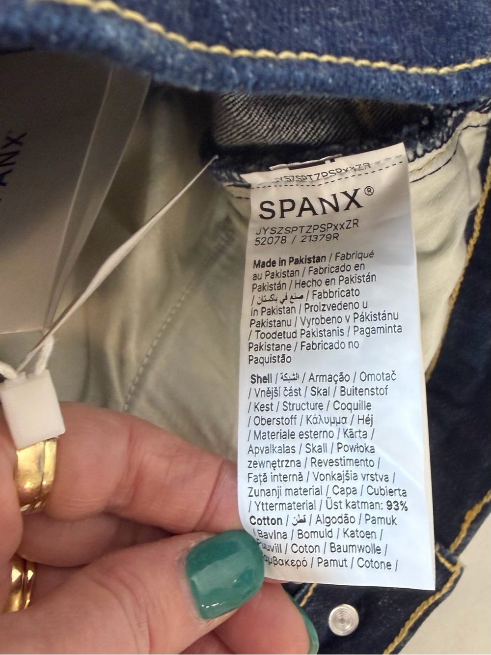 SPANX Women's Straight Leg Jeans in Dark Blue Denim - Picture 8 of 11